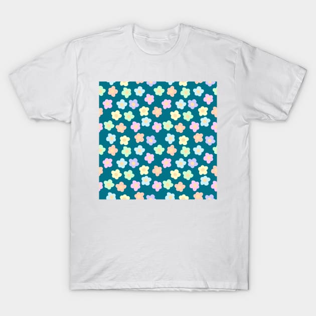 Cute Daisy Flower Soft Colors Cartoon T-Shirt by MichelMM